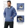 imageTACVASEN Mens Sherpa Lined Hoodies Pullover Midweight Fleece Winter Warm Athletic Sweatshirts with Kangaroo Pocket06 Blue Grey