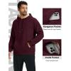 imageTACVASEN Mens Sherpa Lined Hoodies Pullover Midweight Fleece Winter Warm Athletic Sweatshirts with Kangaroo Pocket07 Wine Red