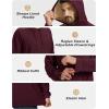 imageTACVASEN Mens Sherpa Lined Hoodies Pullover Midweight Fleece Winter Warm Athletic Sweatshirts with Kangaroo Pocket07 Wine Red
