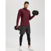 imageTACVASEN Mens Thermal Fleece Shirt Mock Turtle Neck Base Layer Long Sleeve Athletic Warm Undershirt Winter Running Tops07 Wine Red