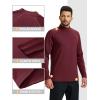 imageTACVASEN Mens Thermal Fleece Shirt Mock Turtle Neck Base Layer Long Sleeve Athletic Warm Undershirt Winter Running Tops07 Wine Red