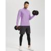 imageTACVASEN Mens Thermal Fleece Shirt Mock Turtle Neck Base Layer Long Sleeve Athletic Warm Undershirt Winter Running Tops08 Light Purple