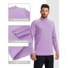 imageTACVASEN Mens Thermal Fleece Shirt Mock Turtle Neck Base Layer Long Sleeve Athletic Warm Undershirt Winter Running Tops08 Light Purple