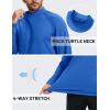 imageTACVASEN Mens Thermal Fleece Shirt Mock Turtle Neck Base Layer Long Sleeve Athletic Warm Undershirt Winter Running Tops09 Color Blue