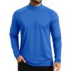 imageTACVASEN Mens Thermal Fleece Shirt Mock Turtle Neck Base Layer Long Sleeve Athletic Warm Undershirt Winter Running Tops09 Color Blue