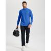 imageTACVASEN Mens Thermal Fleece Shirt Mock Turtle Neck Base Layer Long Sleeve Athletic Warm Undershirt Winter Running Tops09 Color Blue