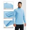 imageTACVASEN Mens Thermal Fleece Shirt Mock Turtle Neck Base Layer Long Sleeve Athletic Warm Undershirt Winter Running Tops10 Sky Blue