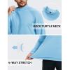 imageTACVASEN Mens Thermal Fleece Shirt Mock Turtle Neck Base Layer Long Sleeve Athletic Warm Undershirt Winter Running Tops10 Sky Blue