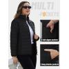imageTACVASEN Womens Puffer Jackets Quilted Packable Puffy Coats Lightweight Winter Warm Zip Up Down Jacket Stand CollarBlack