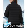 imageTACVASEN Womens Puffer Jackets Quilted Packable Puffy Coats Lightweight Winter Warm Zip Up Down Jacket Stand CollarBlack