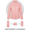 imageTACVASEN Womens Puffer Jackets Quilted Packable Puffy Coats Lightweight Winter Warm Zip Up Down Jacket Stand CollarPink