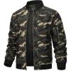 imageTACVASEN Mens Bomber Jacket Lightweight Casual Spring Fall Windbreaker Zip Up Coat with Pocket01 C Army Green