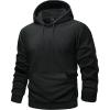 imageTACVASEN Mens Hoodies Fleece Lined Pullover Athletic Waterresistant Casual Workout Midweight Sweatshirts Kangaroo PocketsBlack