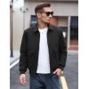 imageTACVASEN Mens Bomber Jacket Thick Quilted Jackets Zip Up Water Repellent Windproof Winter Warm Coat with 6 PocketsBlack