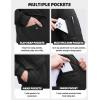 imageTACVASEN Mens Bomber Jacket Thick Quilted Jackets Zip Up Water Repellent Windproof Winter Warm Coat with 6 PocketsBlack