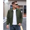 imageTACVASEN Mens Bomber Jacket Thick Quilted Jackets Zip Up Water Repellent Windproof Winter Warm Coat with 6 PocketsGreen