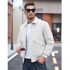 imageTACVASEN Mens Bomber Jacket Thick Quilted Jackets Zip Up Water Repellent Windproof Winter Warm Coat with 6 PocketsWhite