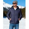 imageTACVASEN Mens Lightweight Puffer Jacket with Hood Water Resistant Windproof Insulated Jacket Quilted Lined Winter CoatsNavy Blue