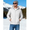 imageTACVASEN Mens Lightweight Puffer Jacket with Hood Water Resistant Windproof Insulated Jacket Quilted Lined Winter CoatsWhite