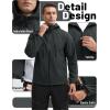 imageTACVASEN Mens Softshell Jacket Winter Fleece Waterproof Lightweight Warm Windbreaker Rain Coat Outdoor Hiking Ski TravelDarkgrey