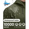 imageTACVASEN Mens Softshell Jacket Winter Fleece Waterproof Lightweight Warm Windbreaker Rain Coat Outdoor Hiking Ski TravelGreen