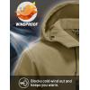 imageTACVASEN Mens Softshell Jacket Winter Fleece Waterproof Lightweight Warm Windbreaker Rain Coat Outdoor Hiking Ski TravelKhaki