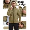 imageTACVASEN Mens Softshell Jacket Winter Fleece Waterproof Lightweight Warm Windbreaker Rain Coat Outdoor Hiking Ski TravelKhaki
