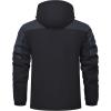 imageTACVASEN Mens Winter Coats with 9 Pockets Waterproof Ski Jacket Warm Fleece Lined Parka with Hood for Work OutdoorBlack Carbongrey