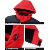 imageTACVASEN Mens Winter Coats with 9 Pockets Waterproof Ski Jacket Warm Fleece Lined Parka with Hood for Work OutdoorRed Carbongrey