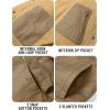 imageTACVASEN Mens Winter Jacket Thick Thermal Sherpa Jacket Warm Lapel Fleece Lined Coats Trucker Work Cargo Multi Pockets02khaki