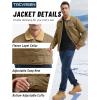 imageTACVASEN Mens Winter Jacket Thick Thermal Sherpa Jacket Warm Lapel Fleece Lined Coats Trucker Work Cargo Multi Pockets02khaki
