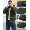 imageTACVASEN Mens Winter Work Jacket Sherpa Fleece Lined Heavyweight Washed Duck Canvas Cotton Jacket WaterRepellent HoodedArmy Green