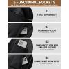 imageTACVASEN Mens Winter Work Jacket Sherpa Fleece Lined Heavyweight Washed Duck Canvas Cotton Jacket WaterRepellent HoodedBlack