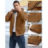 imageTACVASEN Mens Winter Work Jacket Sherpa Fleece Lined Heavyweight Washed Duck Canvas Cotton Jacket WaterRepellent HoodedBrown Yellow