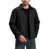 imageTACVASEN Mens Work Jackets Construction Duck Canvas Jacket Sherpa Fleece Lined Waterproof Warm Winter Heavy Duty CoatsBlack