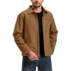 imageTACVASEN Mens Work Jackets Construction Duck Canvas Jacket Sherpa Fleece Lined Waterproof Warm Winter Heavy Duty CoatsBrown Yellow