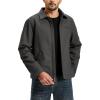 imageTACVASEN Mens Work Jackets Construction Duck Canvas Jacket Sherpa Fleece Lined Waterproof Warm Winter Heavy Duty CoatsDark Grey