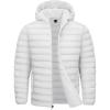 imageTACVASEN Mens Lightweight Puffer Jacket with Hood Water Resistant Windproof Insulated Jacket Quilted Lined Winter CoatsWhite