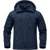 imageTACVASEN Mens Softshell Jacket Winter Fleece Waterproof Lightweight Warm Windbreaker Rain Coat Outdoor Hiking Ski TravelNavy