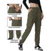 imageTACVASEN Womens Cargo Pants Baggy Multiple Pockets Casual Pants Stretch Waist Y2K Streetwear Trousers Jogger Work Pants Army Green