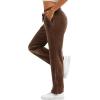 imageTACVASEN Womens Velour Pants Soft Velvet Sweatpants Warm Straight Leg Lounge Pants with Pockets Athletic CasualCoffee