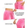 imageTACVASEN Womens Velour Pants Soft Velvet Sweatpants Warm Straight Leg Lounge Pants with Pockets Athletic CasualFluorescent Pink