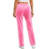 imageTACVASEN Womens Velour Pants Soft Velvet Sweatpants Warm Straight Leg Lounge Pants with Pockets Athletic CasualFluorescent Pink