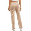 imageTACVASEN Womens Velour Pants Soft Velvet Sweatpants Warm Straight Leg Lounge Pants with Pockets Athletic CasualLight Brown