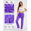 imageTACVASEN Womens Velour Pants Soft Velvet Sweatpants Warm Straight Leg Lounge Pants with Pockets Athletic CasualLight Purple