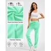 imageTACVASEN Womens Velour Pants Soft Velvet Sweatpants Warm Straight Leg Lounge Pants with Pockets Athletic CasualMint Green