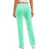 imageTACVASEN Womens Velour Pants Soft Velvet Sweatpants Warm Straight Leg Lounge Pants with Pockets Athletic CasualMint Green