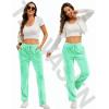 imageTACVASEN Womens Velour Pants Soft Velvet Sweatpants Warm Straight Leg Lounge Pants with Pockets Athletic CasualMint Green