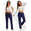 imageTACVASEN Womens Velour Pants Soft Velvet Sweatpants Warm Straight Leg Lounge Pants with Pockets Athletic CasualNavy