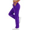 imageTACVASEN Womens Velour Pants Soft Velvet Sweatpants Warm Straight Leg Lounge Pants with Pockets Athletic CasualPurple